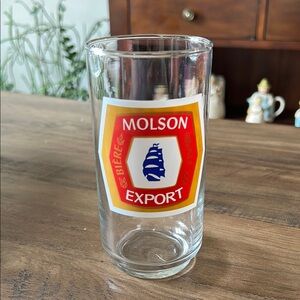 VINTAGE MOLSON EXPORT FOOTED BEER GLASS